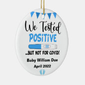 Funny getestet Positive Schwangerschaft Baby erwar Keramik Ornament (Rechts)