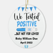 Funny getestet Positive Schwangerschaft Baby erwar Keramik Ornament (Links)
