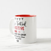 Funny getestet Positive Schwangerschaft Baby erwar Zweifarbige Tasse (Vorderseite Links)