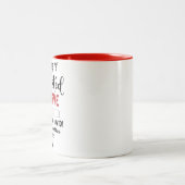 Funny getestet Positive Schwangerschaft Baby erwar Zweifarbige Tasse (Mittel)