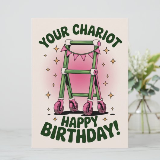 Funny GetOlder Geburtstag Walker Geburtstag alt Karte (Stehend Vorderseite)