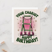 Funny GetOlder Geburtstag Walker Geburtstag alt Karte (Vorderseite/Rückseite Beispiel)