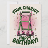 Funny GetOlder Geburtstag Walker Geburtstag alt Karte (Vorderseite)
