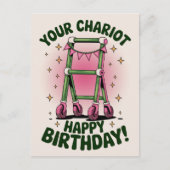 Funny GetOlder Geburtstag Walker Geburtstag alt Postkarte (Vorderseite)