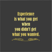 Funny Getting Experience Joke Aufkleber (Vorderseite)