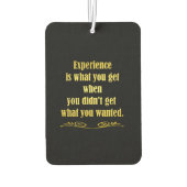 Funny Getting Experience Joke Autolufterfrischer (Rückseite)