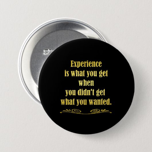 Funny Getting Experience Joke Button (Vorne & Hinten)