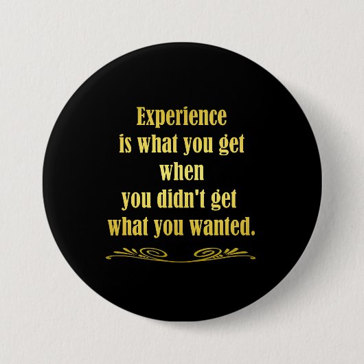Funny Getting Experience Joke Button (Vorderseite)