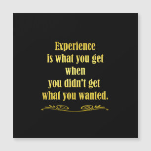 Funny Getting Experience Joke Magnetkarte