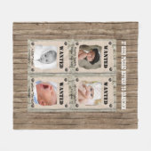 Funny Gewollt Posters Rustic Wood Foto Fleecedecke (Vorderseite (Horizontal))