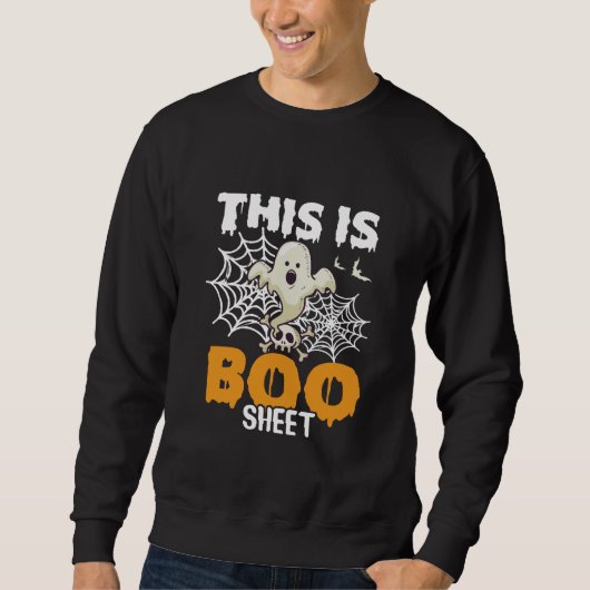 Funny Ghost Boo Sheet Halloween Sweatshirt (Vorderseite)