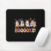 Funny Ghost Book Reading Halloween Booooks Lover T Mousepad (Mit Mouse)