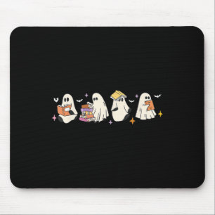 Funny Ghost Book Reading Halloween Bücher Lover Ki Mousepad