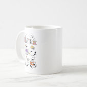 Funny Ghost Book Reading Halloween Bücher Lover Te Kaffeetasse (Vorderseite Links)