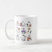 Funny Ghost Book Reading Halloween Bücher Lover Te Kaffeetasse (Links)