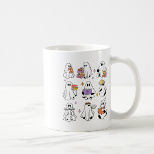 Funny Ghost Book Reading Halloween Bücher Lover Te Kaffeetasse