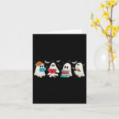 Funny Ghost Book Reading Halloween Bücher Lover Te Karte (Gelbe Blume)