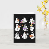Funny Ghost Book Reading Halloween Bücher Lover Te Karte (Gelbe Blume)