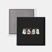 Funny Ghost Book Reading Halloween Bücher Lover Te Magnet (Vorderseite/Rückseite)