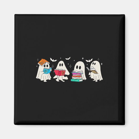 Funny Ghost Book Reading Halloween Bücher Lover Te Magnet (Vorne)