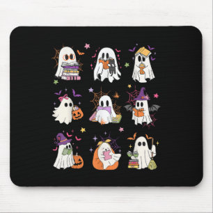 Funny Ghost Book Reading Halloween Bücher Lover Te Mousepad