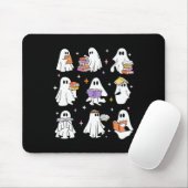 Funny Ghost Book Reading Halloween Bücher Lover Te Mousepad (Mit Mouse)