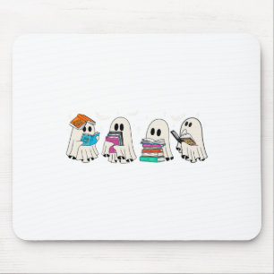 Funny Ghost Book Reading Halloween Bücher Lover Te Mousepad