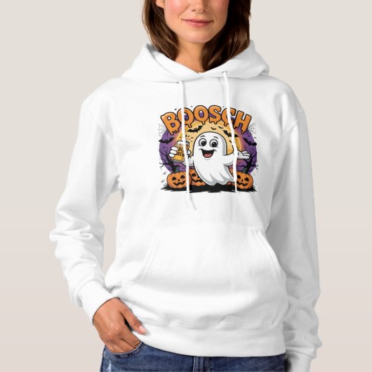 Funny Ghost "Boosch Halloween Design Hoodie (Vorderseite)