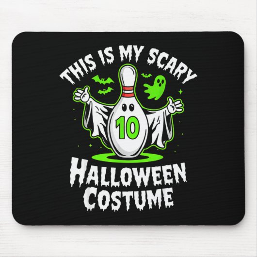 Funny Ghost Bowling League Team Halloween Humor De Mousepad (Vorne)