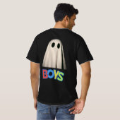 Funny Ghost Boys T-Shirt – Spooky Cute Halloween (Schwarz voll)