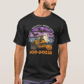 Funny Ghost Bulldozer Anpassbare Halloween T-Shirt (Vorderseite)