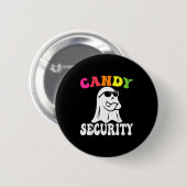 Funny Ghost Candy Security Halloween Costume Hallo Button (Vorne & Hinten)