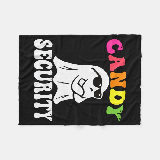 Funny Ghost Candy Security Halloween Costume Hallo Fleecedecke (Vorderseite (Horizontal))