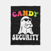 Funny Ghost Candy Security Halloween Costume Hallo Fleecedecke (Vorderseite)