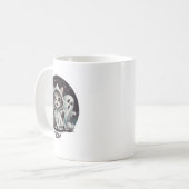 Funny Ghost Cat Boo Halloween Animal Ghost Kitty Kaffeetasse (Vorderseite Links)