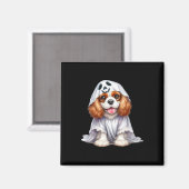 Funny Ghost Cavalier King Charles Spaniel Dog Lieb Magnet (Vorderseite/Rückseite)