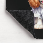 Funny Ghost Cavalier King Charles Spaniel Dog Lieb Mousepad (Ecke)