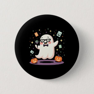 Funny Ghost Comedian Mikrofon Spooky Halloween C Button