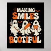 Funny Ghost Dentist Halloween Making Lächeln Booti Poster (Vorne)