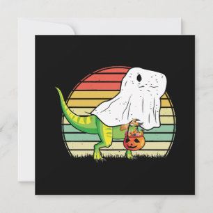 Funny Ghost Dinosaur Halloween Einladung