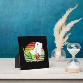 Funny Ghost Dinosaur Halloween Fotoplatte (InSitu)