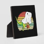 Funny Ghost Dinosaur Halloween Fotoplatte (Vorderseite)