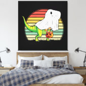 Funny Ghost Dinosaur Halloween Leinwanddruck (Insitu (Schlafzimmer))