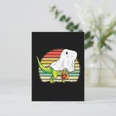 Funny Ghost Dinosaur Halloween Postkarte (Stehend Vorderseite)