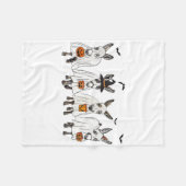 Funny Ghost Donkey Hallowen Donkey Lover Bauer Ha Fleecedecke (Vorderseite (Horizontal))