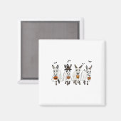 Funny Ghost Donkey Hallowen Donkey Lover Bauer Ha Magnet (Vorderseite/Rückseite)