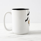 Funny Ghost Eating Tacos Spooky Taco Halloween Foo Zweifarbige Tasse (Links)