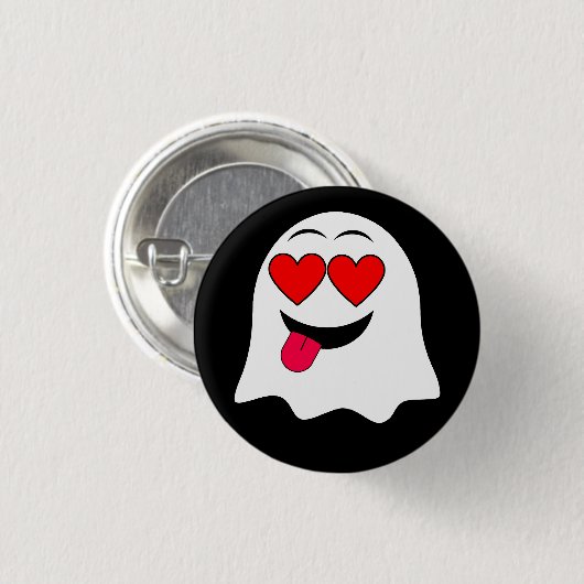 Funny Ghost emoji! Button (Vorne & Hinten)