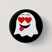 Funny Ghost emoji! Button (Vorderseite)