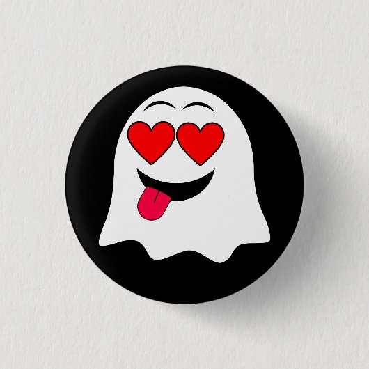 Funny Ghost emoji! Button (Vorderseite)